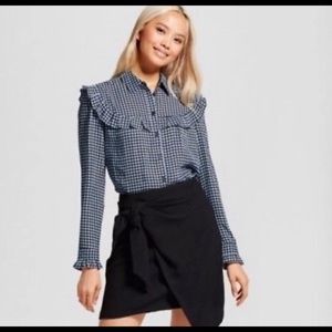 Who What Wear Ruffle Top XS